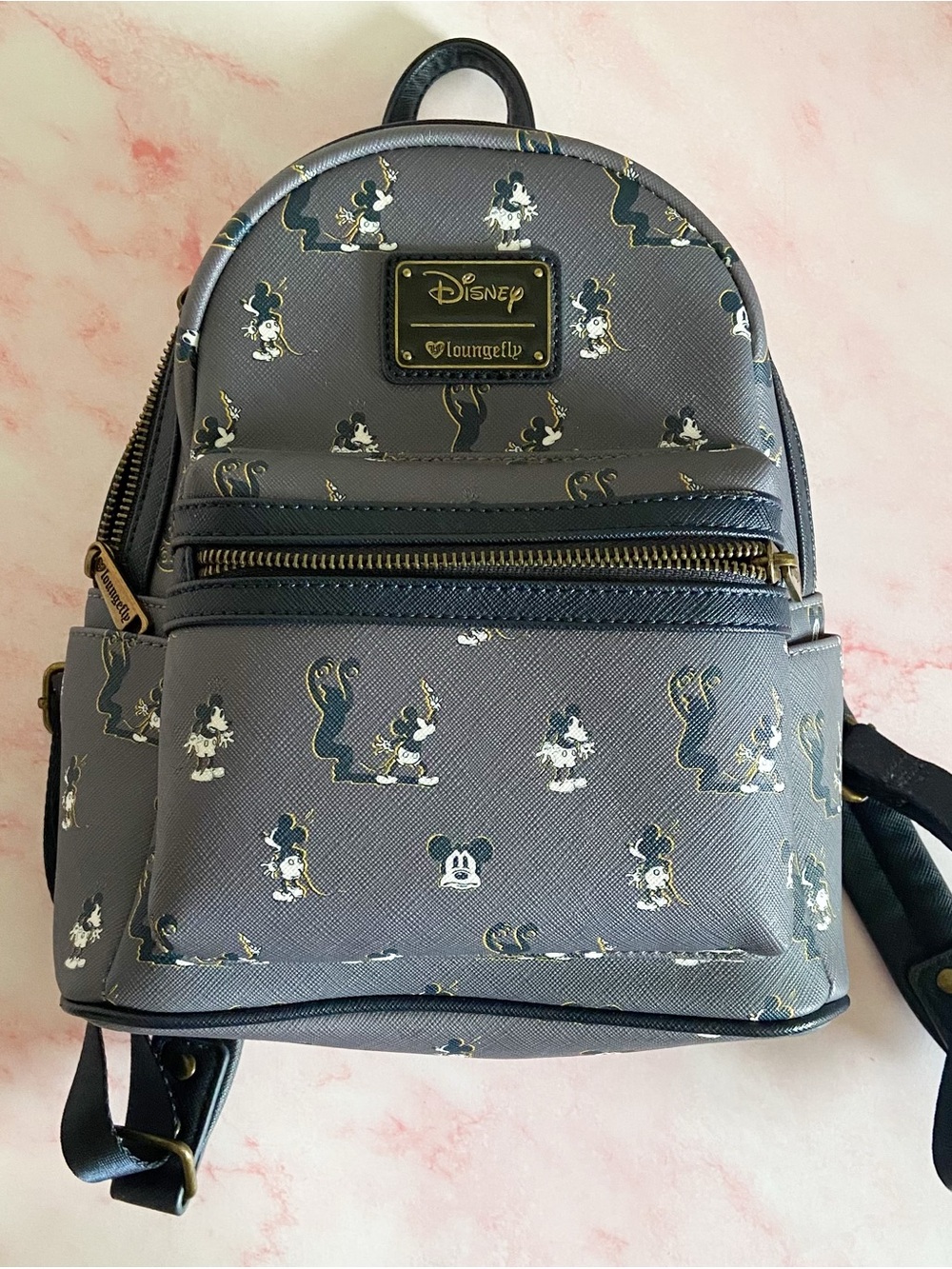 Loungefly Disney spooky Mickey Pattern Mini Backpack